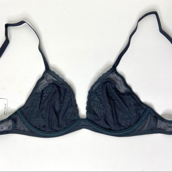 NEW Free People Intimately Embrace Lace Triangle Bra Storm 32C - Picture 9 of 14